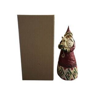 Jim Shore Heartwood Creek 2002 Santa With Cat Figurine Enesco #105167 Christmas